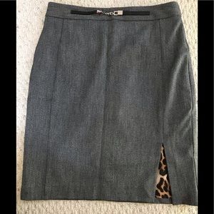 Express Sz 8 Grey/White Pencil Skirt